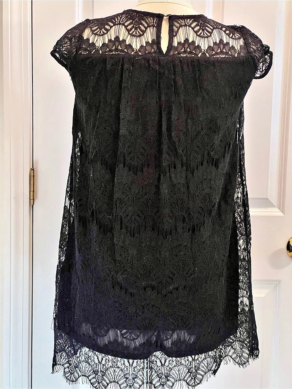 Rebellion Black Lace Top Size Small Like New